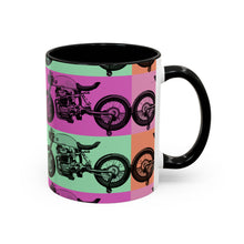 Load image into Gallery viewer, Retro Cafe Racer Coffee Mug — Accent 11oz/15oz