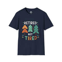 Load image into Gallery viewer, retired not tired Christmas themed - Unisex Softstyle T-Shirt