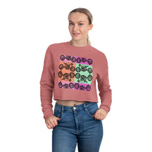 Load image into Gallery viewer, Retro Motorcycle Women's Cropped Sweatshirt — Vintage Biker Vibe