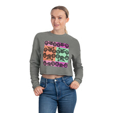 Load image into Gallery viewer, Retro Motorcycle Women's Cropped Sweatshirt — Vintage Biker Vibe