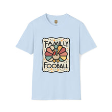 Load image into Gallery viewer, Festive Turkey Family Football Unisex Soft style T-Shirt