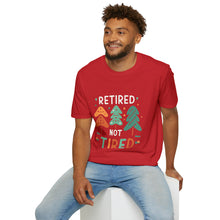 Load image into Gallery viewer, retired not tired Christmas themed - Unisex Softstyle T-Shirt