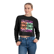 Load image into Gallery viewer, Retro Motorcycle Women's Cropped Sweatshirt — Vintage Biker Vibe