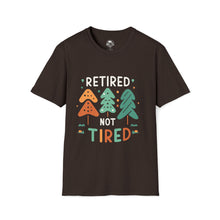 Load image into Gallery viewer, retired not tired Christmas themed - Unisex Softstyle T-Shirt