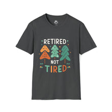 Load image into Gallery viewer, retired not tired Christmas themed - Unisex Softstyle T-Shirt