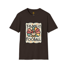 Load image into Gallery viewer, Festive Turkey Family Football Unisex Soft style T-Shirt
