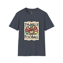 Load image into Gallery viewer, Festive Turkey Family Football Unisex Soft style T-Shirt