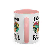 Load image into Gallery viewer, I Love Fall Heart Leaves Accent Coffee Mug — Fall Leaf Heart Design (11/15 oz)