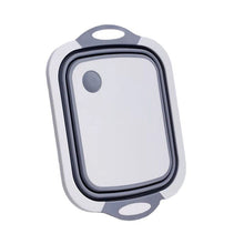 Load image into Gallery viewer, Camping car accessories foldable vegetable sink cutting board portable washing and draining basket TPR suitable for RV RV boats
