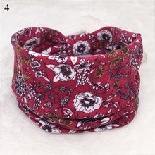 Load image into Gallery viewer, Bohemian Wide Cotton Stretch Headbands - hair accessory
