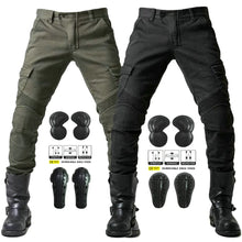 Load image into Gallery viewer, 2023 New Motorcycle Black Men Jeans Upgrade Extension Protector Detachable Racing Road Rider Four Seasons Casual Fashion Pants