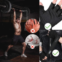 Load image into Gallery viewer, Men Gym Gloves Weightlifting Bodybuilding Training Fitness Fingerless Gloves Half Finger Cycling Gloves Non-Slip Wrist Support
