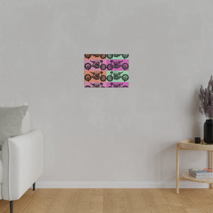 Retro Motorcycle Matte Canvas, Stretched, 0.75"