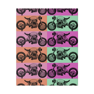 Retro Motorcycle Matte Canvas, Stretched, 0.75"