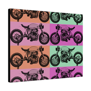 Retro Motorcycle Matte Canvas, Stretched, 0.75"