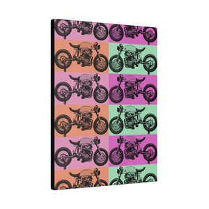 Retro Motorcycle Matte Canvas, Stretched, 0.75"