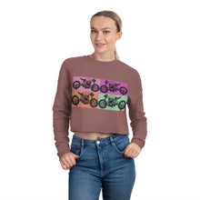 Load image into Gallery viewer, Retro Motorcycle Women&#39;s Cropped Sweatshirt
