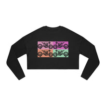 Load image into Gallery viewer, Retro Motorcycle Women&#39;s Cropped Sweatshirt
