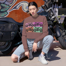 Load image into Gallery viewer, Retro Motorcycle Women&#39;s Cropped Sweatshirt
