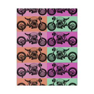 Retro Motorcycle Matte Canvas, Stretched, 0.75"
