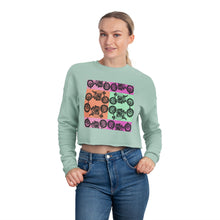 Load image into Gallery viewer, Retro Motorcycle Women's Cropped Sweatshirt — Vintage Biker Vibe
