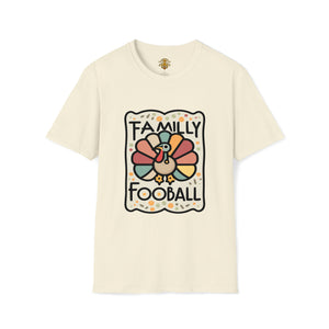 Festive Turkey Family Football Unisex Soft style T-Shirt