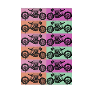Retro Motorcycle Matte Canvas, Stretched, 0.75"