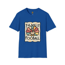 Load image into Gallery viewer, Festive Turkey Family Football Unisex Soft style T-Shirt

