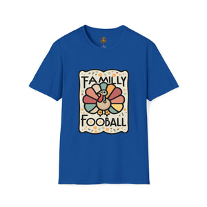 Festive Turkey Family Football Unisex Soft style T-Shirt