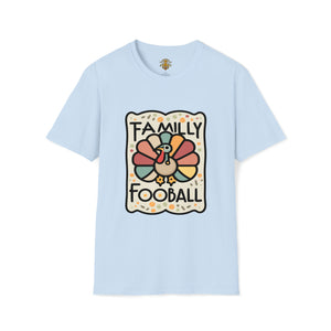 Festive Turkey Family Football Unisex Soft style T-Shirt