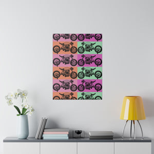 Retro Motorcycle Matte Canvas, Stretched, 0.75"