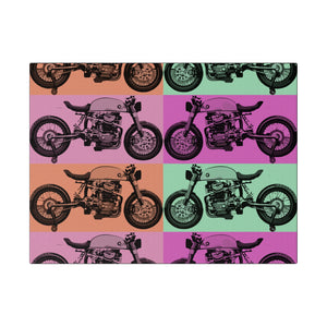 Retro Motorcycle Matte Canvas, Stretched, 0.75"