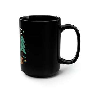 Retired Not Tired Christmas theme - Black Mug, 15oz