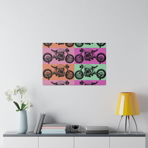 Retro Motorcycle Matte Canvas, Stretched, 0.75"