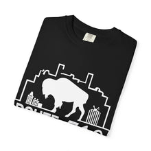 Load image into Gallery viewer, Route 716 Buffalo Crest T-Shirt — City Skyline &amp; Guitar Logo
