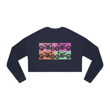 Load image into Gallery viewer, Retro Motorcycle Women&#39;s Cropped Sweatshirt
