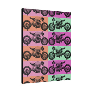 Retro Motorcycle Matte Canvas, Stretched, 0.75"