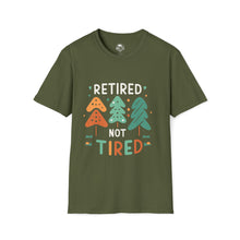 Load image into Gallery viewer, retired not tired Christmas themed - Unisex Softstyle T-Shirt
