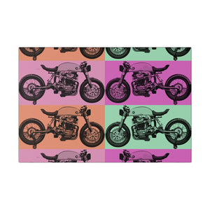 Retro Motorcycle Matte Canvas, Stretched, 0.75"
