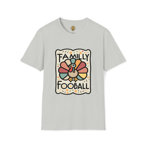 Festive Turkey Family Football Unisex Soft style T-Shirt