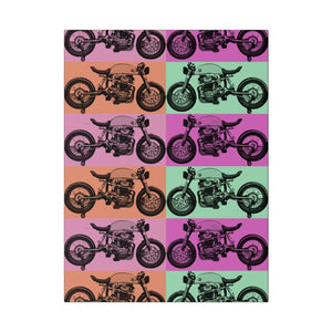 Retro Motorcycle Matte Canvas, Stretched, 0.75"