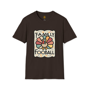 Festive Turkey Family Football Unisex Soft style T-Shirt