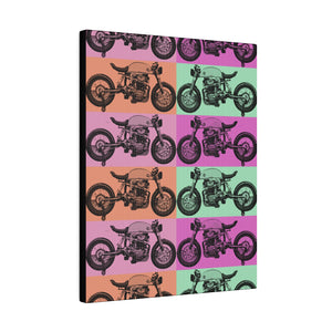 Retro Motorcycle Matte Canvas, Stretched, 0.75"