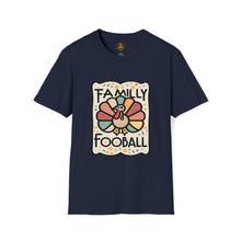 Load image into Gallery viewer, Festive Turkey Family Football Unisex Soft style T-Shirt
