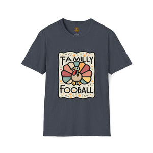 Festive Turkey Family Football Unisex Soft style T-Shirt