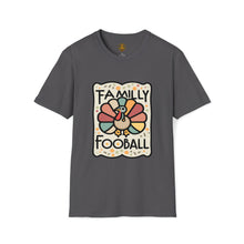 Load image into Gallery viewer, Festive Turkey Family Football Unisex Soft style T-Shirt
