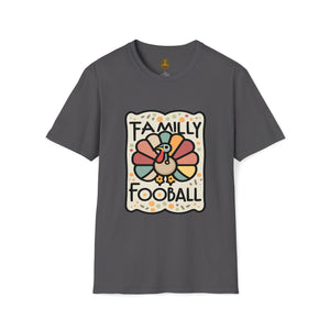 Festive Turkey Family Football Unisex Soft style T-Shirt