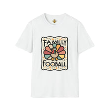 Load image into Gallery viewer, Festive Turkey Family Football Unisex Soft style T-Shirt
