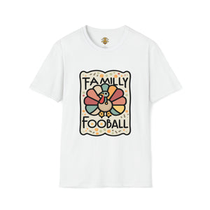 Festive Turkey Family Football Unisex Soft style T-Shirt