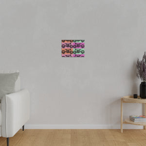 Retro Motorcycle Matte Canvas, Stretched, 0.75"